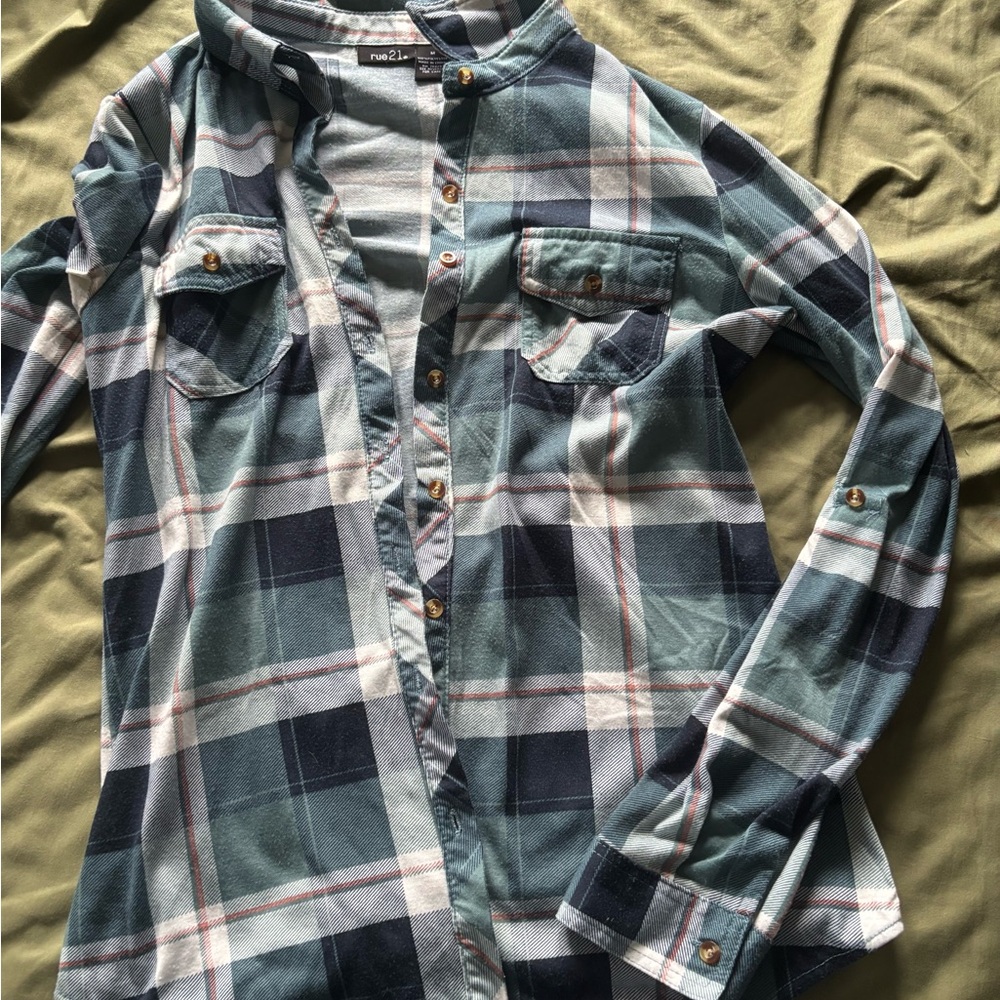 Rue21 Multicolor Plaid Shirt